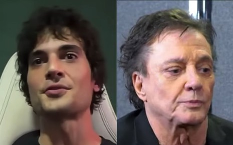 Montagem mostra os rostos de Fiuk e Fábio Jr.