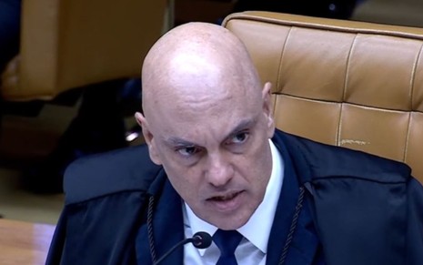Imagem do ministro Alexandre de Moraes em sessão do STF
