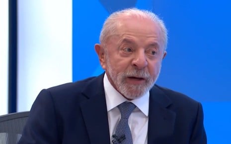 Imagem de Lula durante sabatina na Globo