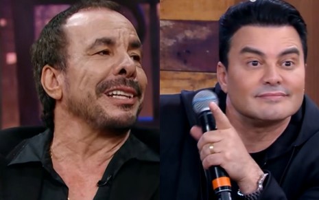 Montagem mostra Ralf e Renner em programas do SBT