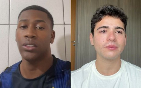 Montagem mostra os rostos de GH Rell RJ e João Victor Gonçalves