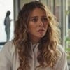 Paolla Oliveira com expressão séria em cena da novela Vale Tudo