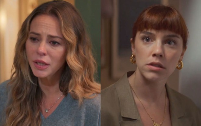 Na montagem estão: Paolla Oliveira (à esquerda) e Alice Wegmann (à direita) em cenas de Vale Tudo
