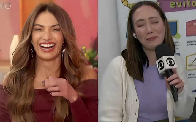 Patrícia Poeta e Ju Massaoka no Encontro