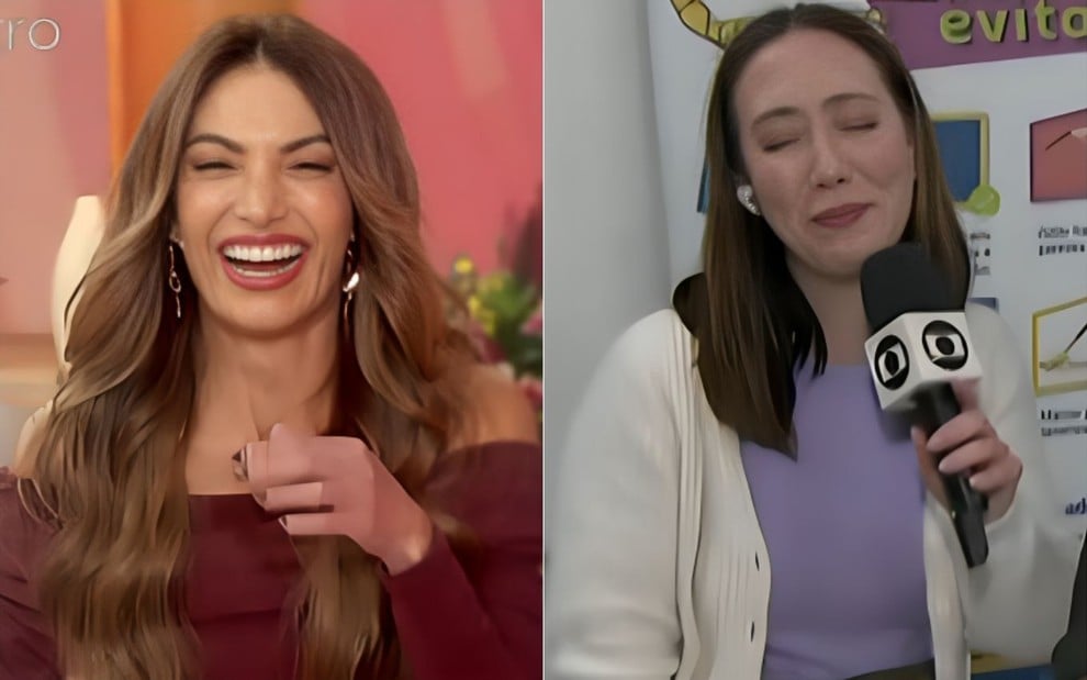 Patrícia Poeta e Ju Massaoka no Encontro