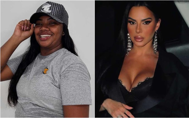 Montagem de fotos de Raquel Brito e Tamires Assis