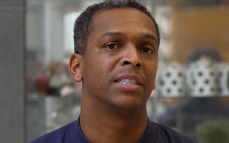 O ex-jogador Jô durante entrevista concedida ao programa Domingo Espetacular, da Record