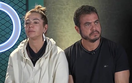 Adriana e Dhomini estão no confessionário do Power Couple Brasil 7