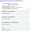 Extrato da Dívida Ativa da RedeTV! em 26 de junho em fotomontagem com logotipo da emissora e imagem desfocada de Luciana Gimenez