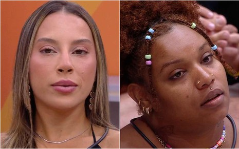 Montagem de fotos de Renata e Camilla no BBB 25