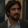 Renato Góes com expressão séria na novela Vale Tudo