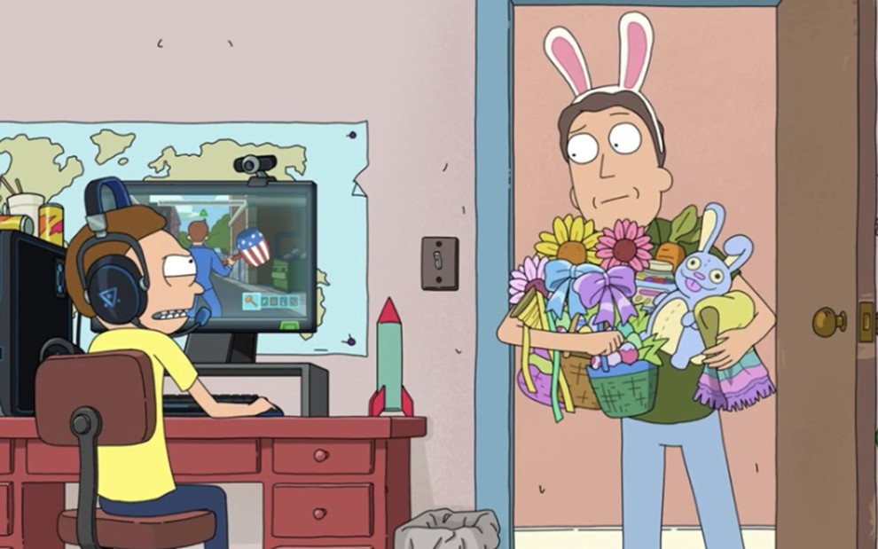 Morty e Jerry na animação do Adult Swim