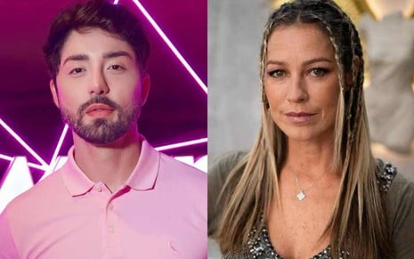 Montagem de fotos de Rico Melquiades e Luana Piovani