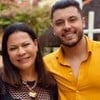 Ruth Moreira e Murilo Huff estão braçados e sorridentes