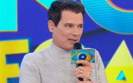 O apresentador Celso Portiolli durante o Passa ou Repasssa