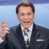 Montagem com fotos de Carol Castro em Garota do Momento e Silvio Santos em seu programa no SBT