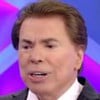 O apresentador Silvio Santos em seu programa no SBT