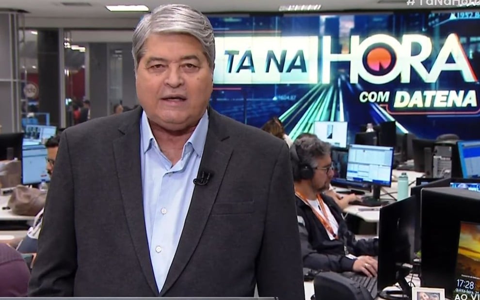 Foto de José Luiz Datena no SBT