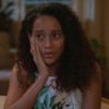 Taís Araujo com expressão séria em cena como Raquel na novela Vale Tudo