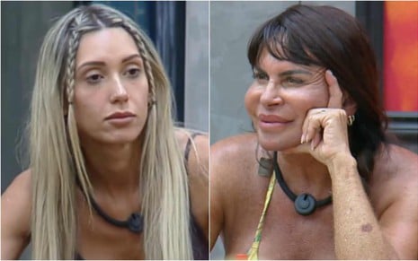 Montagem de fotos de Talira e Gretchen no Power Couple Brasil