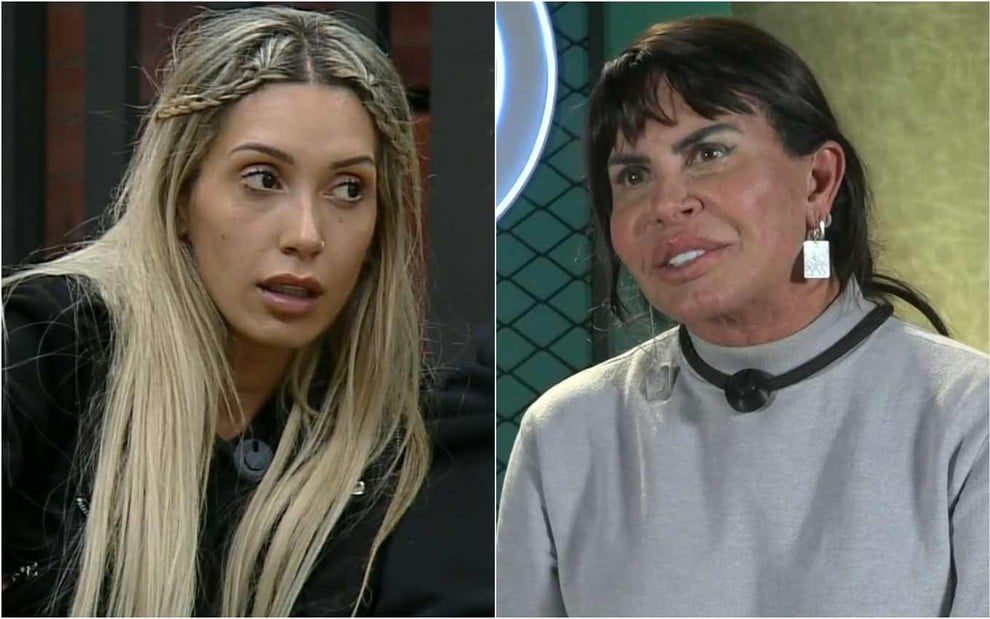 Montagem de fotos de Talira e Gretchen no Power Couple