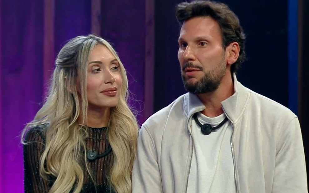 Foto mostra Talira e Rafael no Power Couple Brasil 7