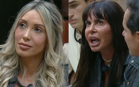 Montagem de fotos de Talira e Gretchen no Power Couple