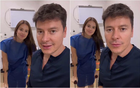 Montagem de fotos de Vera Viel e Rodrigo Faro