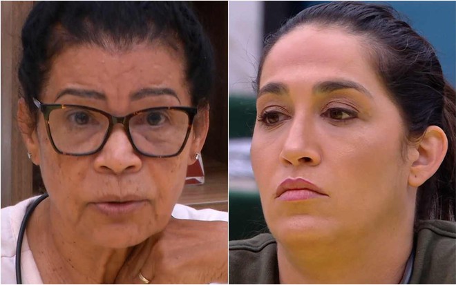 Montagem de fotos de Vilma Nascimento e Daniele Hypolito no BBB 25