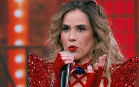 Foto do rosto de Wanessa Camargo no Domingão