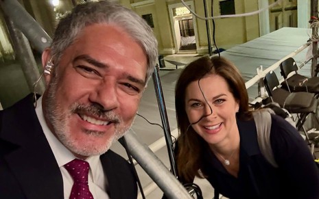William Bonner e Erin Burnett no Instagram
