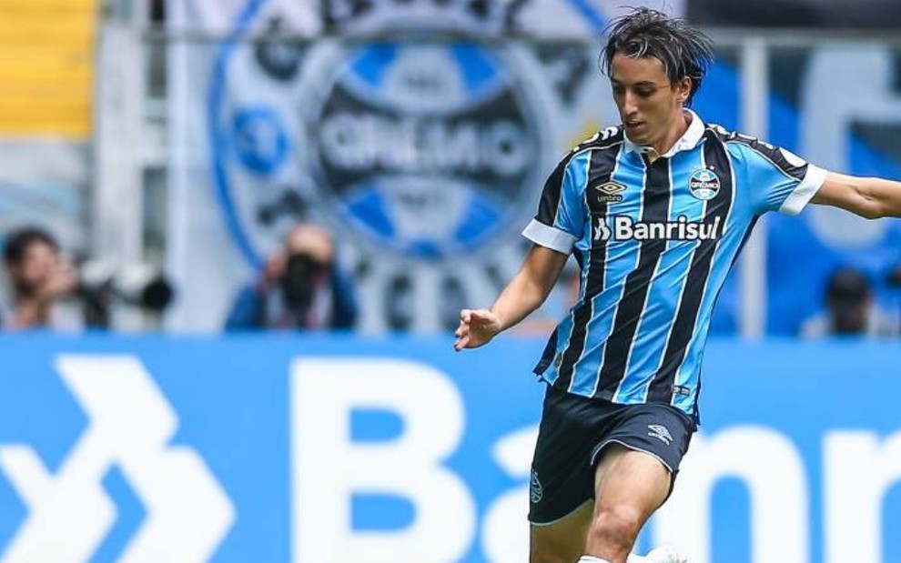 O Grêmio do zagueiro Pedro Geromel joga contra o Bahia pelas quartas de final da Copa do Brasil - LUCAS UEBEL/GRÊMIO FBPA