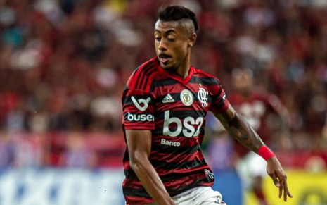 O atacante do Flamengo, Bruno Henrique, em jogo no Campeonato Brasileiro 2019