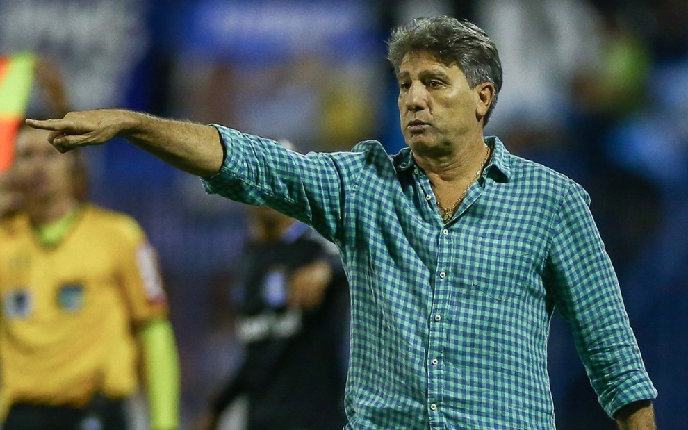 Renato Gaúcho comanda o Grêmio em jogo no Campeonato Brasileiro; equipe enfrenta o Fluminense às 19h - DIVULGAÇÃO/GRÊMIO