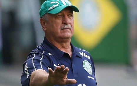 O ex-técnico do Grêmio Luiz Felipe Scolari em ação por seu atual clube, o Palmeiras - DIVULGAÇÃO/PALMEIRAS