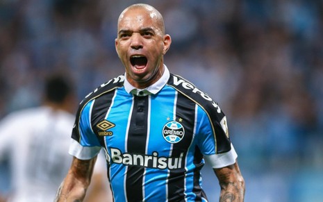 Diego Tardelli marcou um dos gols do Grêmio na vitória por 2 a 0 contra o Libertad na semana passada - LUCAS UEBEL/GRÊMIO FBPA