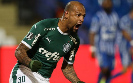 Felipe Melo marcou um dos gols do Palmeiras no empate contra o Godoy Cruz na semana passada - DIVULGAÇÃO/PALMEIRAS