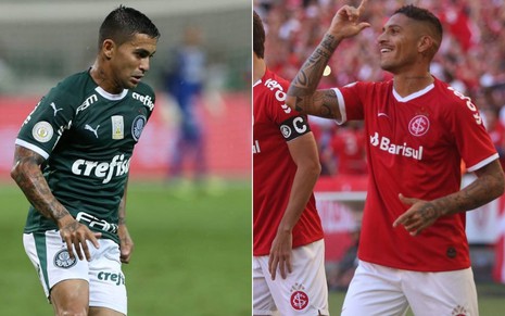 Estrelas de Palmeiras e Internacional, Dudu e Guerrero se enfrentarão no jogo no Allianz Parque - DIVULGAÇÃO/PALMEIRAS/INTERNACIONAL