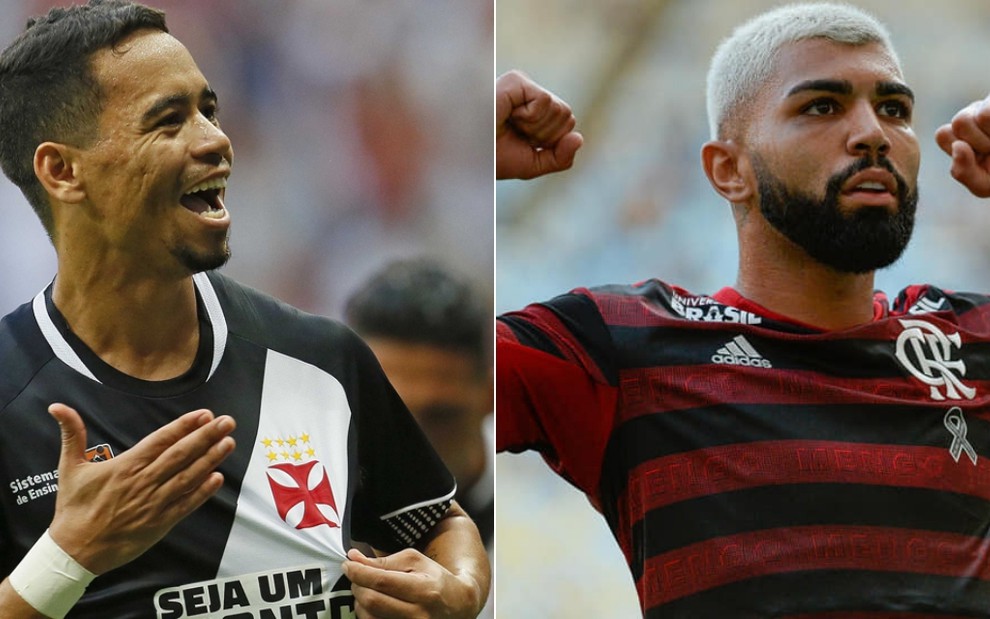Yago Pikachu (à esq.) e Gabriel Barbosa, o Gabigol, são destaques na decisão entre Vasco x Flamengo - DIVULGAÇÃO/VASCO/FLAMENGO
