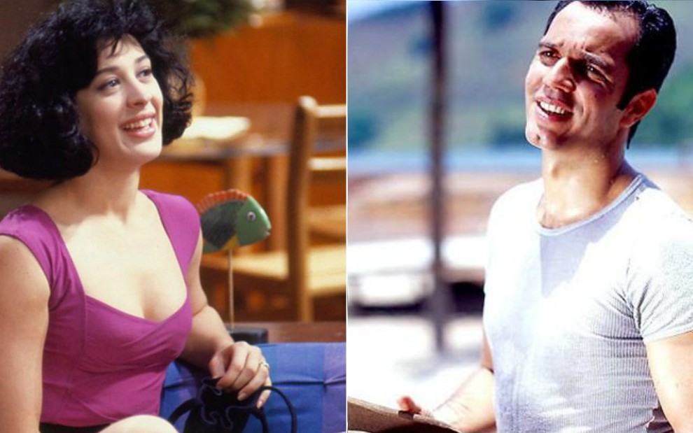 Os atores Claudia Raia e Humberto Martins em 1993, ano em que se passa a maior parte da trama de Verão 90 - Fotos: Divulgação/TV Globo