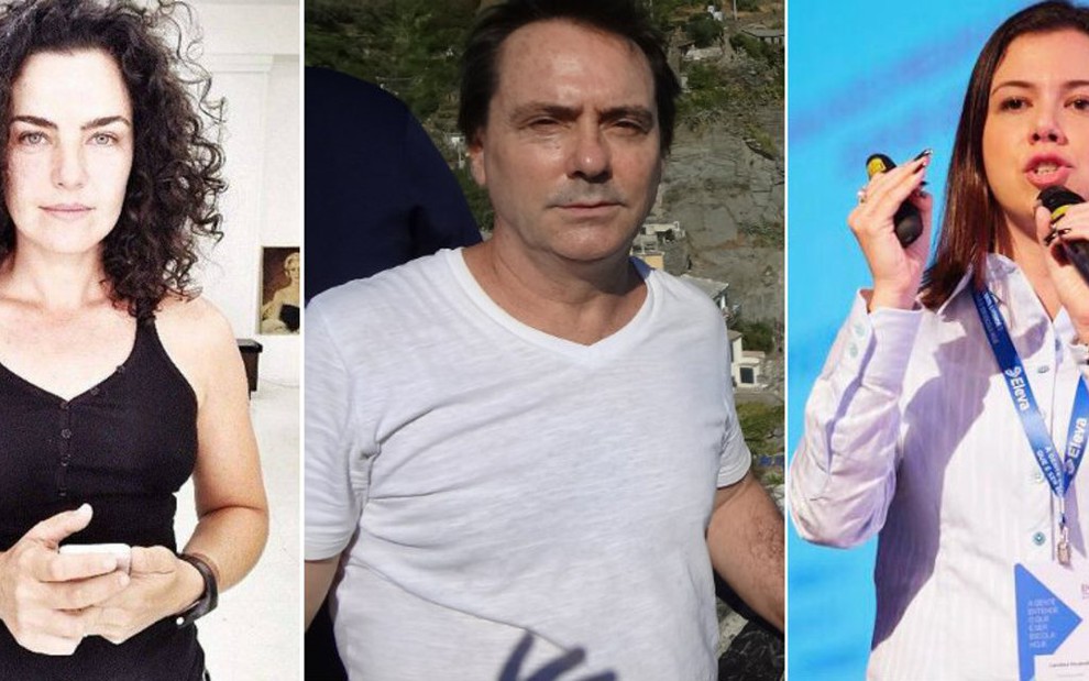 Ana Paula Arósio, Paulo Guarnieri e Carolina Pavanelli, três ex-atores de novelas da Globo - Reprodução/Facebook