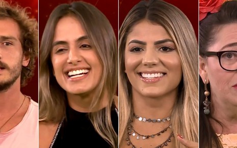 Alan, Carolina, Hariany e Tereza estão ameaçados de sair do Big Brother Brasil 19 nesta semana: Quem deve ser salvo? - REPRODUÇÃO/TV GLOBO