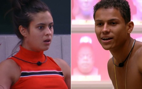 A ativista Hana Khalil e o estudante Danrley Ferreira já contaram histórias bizarras no Big Brother Brasil 19 - REPRODUÇÃO/TV GLOBO