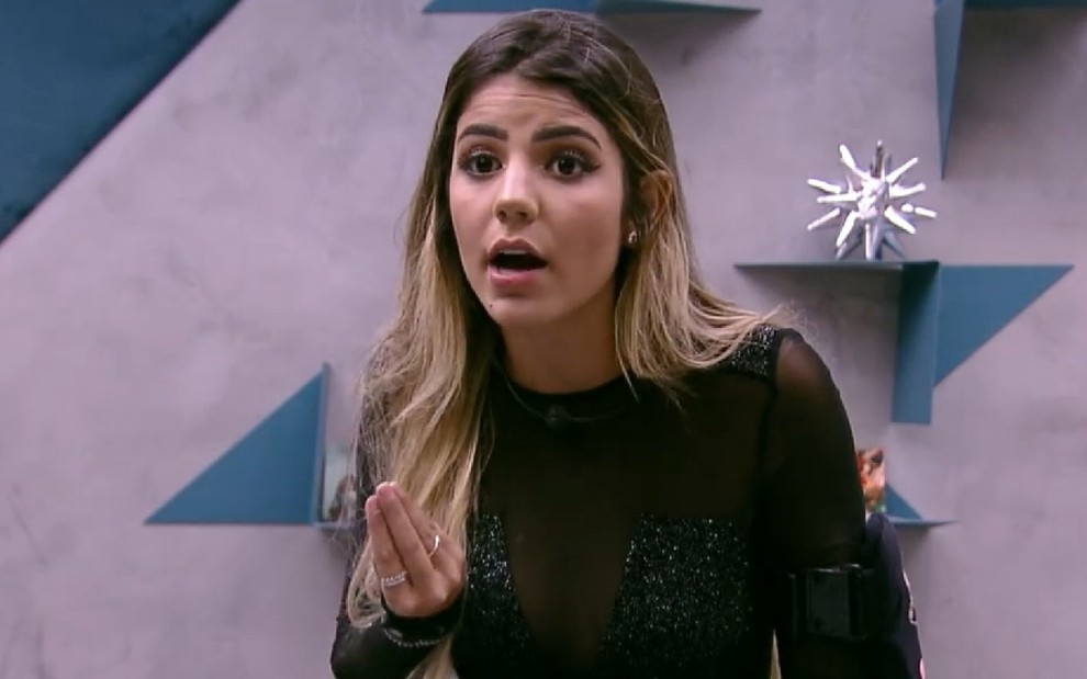 Hariany durante discussão na madrugada de quinta (11) no Big Brother Brasil 19: expulsa por agressão - REPRODUÇÃO/TV GLOBO