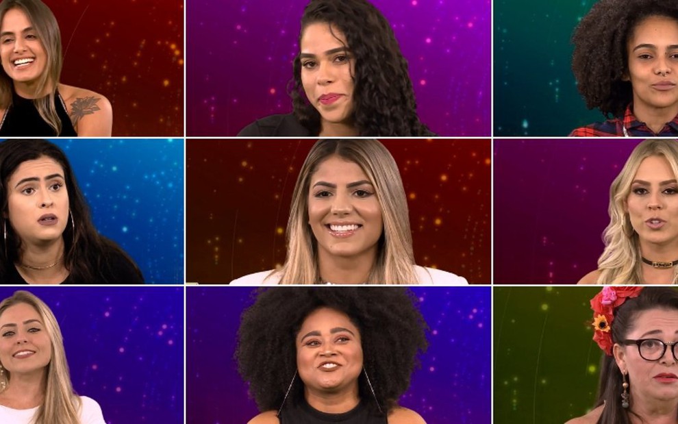 As nove mulheres que disputam o prêmio de R$ 1,5 milhão do Big Brother Brasil: estreia no dia 15 - REPRODUÇÃO/TV GLOBO