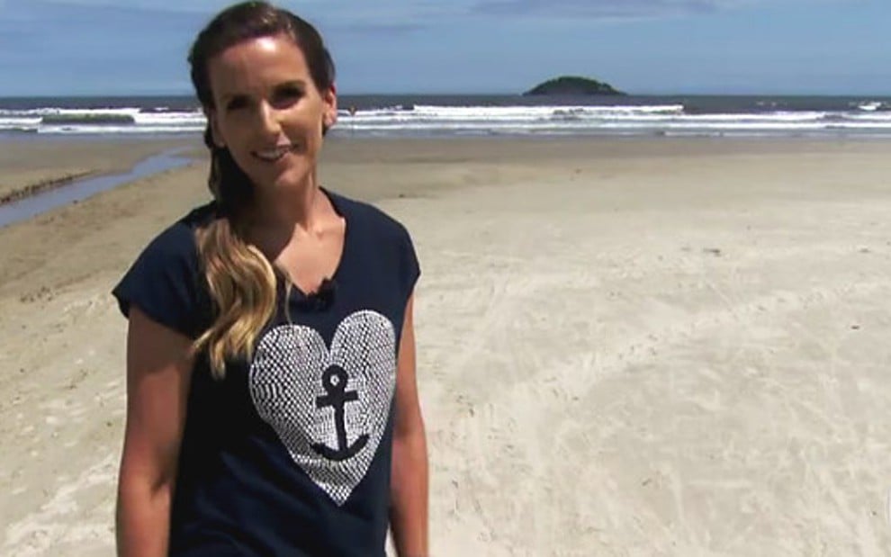 Mariana Ferrão foi até o litoral norte de São Paulo para gravar reportagem para o Bem Estar - Reprodução/Globo