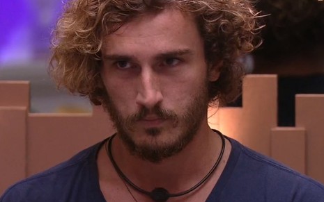 O finalista Alan Possamai durante o Big Brother Brasil de ontem (10): marasmo no confinamento - REPRODUÇÃO/TV GLOBO
