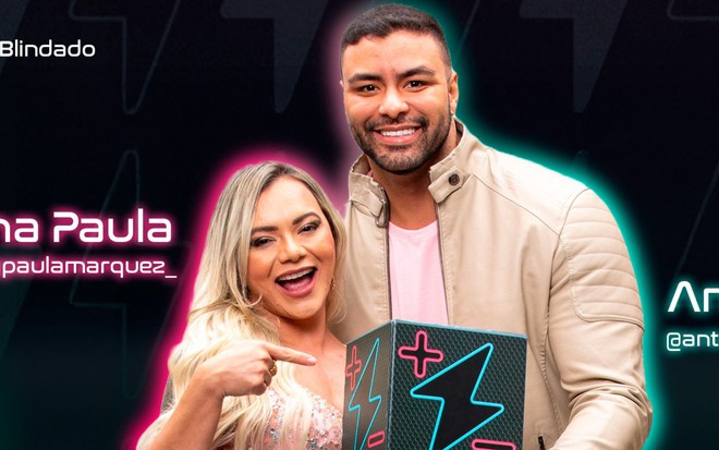 Ana Paula e Antony Marquez estão no Power Couple Brasil 7 - REPRODUÇÃO/RECORD