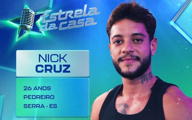 Nick Cruz em foto de apresentação do Estrela da Casa - DIVULGAÇÃO/TV GLOBO