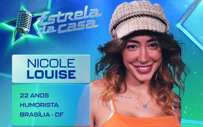 Nicole Louise em foto de apresentação do Estrela da Casa - DIVULGAÇÃO/TV GLOBO